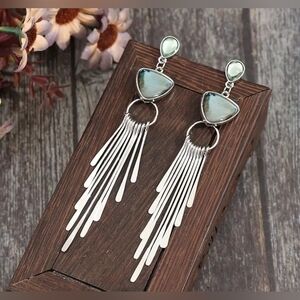 Elegant Silver Dangle Earrings NIP!
